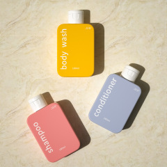 180ml premium shampoo, PET bottle for hand sanitizer, body lotion, and shower gel.