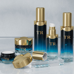 30G 50G 40ML 100ML 120ML Clover Series Glass Set Cosmetic Packaging Pressing Lotion Cream Dispenser Empty Bottle