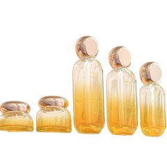 30g, 50g, 30ml, 50ml, 100ml, 120ml Flat round set, glass bottle, lotion/spray, pump dispenser, thick-bottomed cream bottle