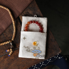 9x10cm Brocade Embroidered Jewelry Packaging Pouch, Gift Bag, Drawstring Bag, Jewelry Storage Bag, Bracelet Bag