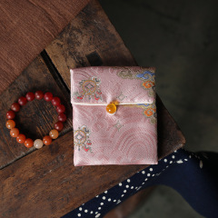 9x10cm Brocade Embroidered Jewelry Packaging Pouch, Gift Bag, Drawstring Bag, Jewelry Storage Bag, Bracelet Bag