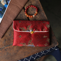 9x10cm Brocade Embroidered Jewelry Packaging Pouch, Gift Bag, Drawstring Bag, Jewelry Storage Bag, Bracelet Bag