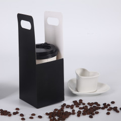 Disposable Paper Cup Holders for Coffee, Bubble Tea & Beverages, Portable Takeaway Carriers, Kraft Cardboard Cup Trays