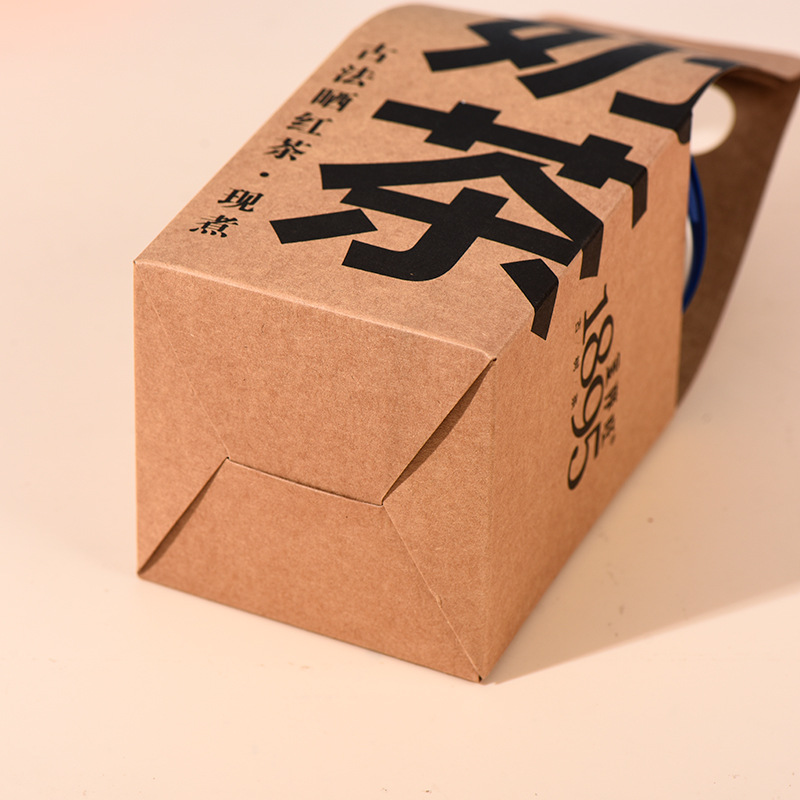 Disposable Paper Cup Holders for Coffee, Bubble Tea & Beverages, Portable Takeaway Carriers, Kraft Cardboard Cup Trays