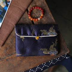9x10cm Brocade Embroidered Jewelry Packaging Pouch, Gift Bag, Drawstring Bag, Jewelry Storage Bag, Bracelet Bag