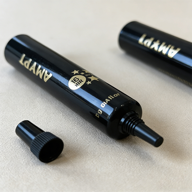 Custom 12ml Black PE Plastic Fine-Tip Squeeze Tube