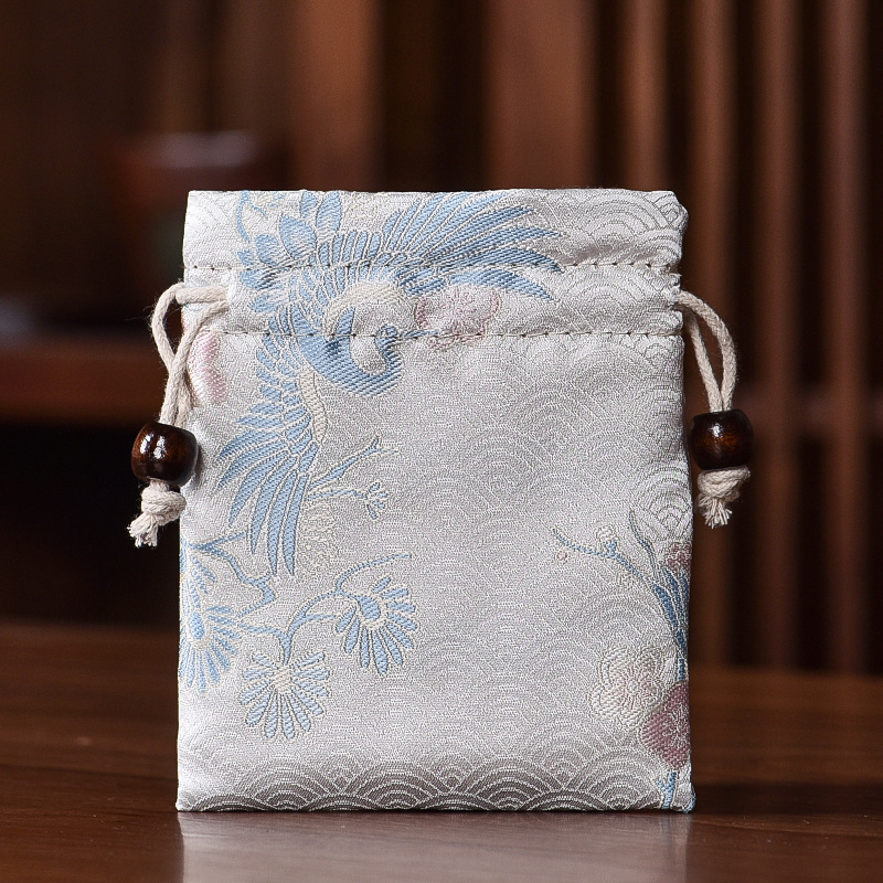 Jewelry pouch, brocade pouch, antique bracelet pouch, drawstring bag, jewelry gift packaging cloth bag