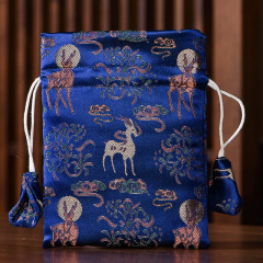Brocade high-end jewelry bag, antique bracelet bag, Chinese brocade pouch, small cloth bag, lucky bag, Buddhist bead bag, bead playing bag