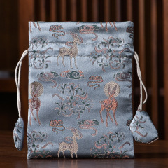 Brocade high-end jewelry bag, antique bracelet bag, Chinese brocade pouch, small cloth bag, lucky bag, Buddhist bead bag, bead playing bag