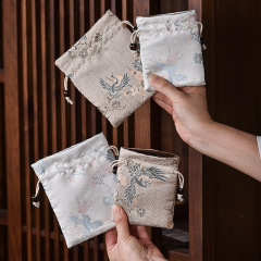 Jewelry pouch, brocade pouch, antique bracelet pouch, drawstring bag, jewelry gift packaging cloth bag