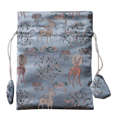 Brocade high-end jewelry bag, antique bracelet bag, Chinese brocade pouch, small cloth bag, lucky bag, Buddhist bead bag, bead playing bag