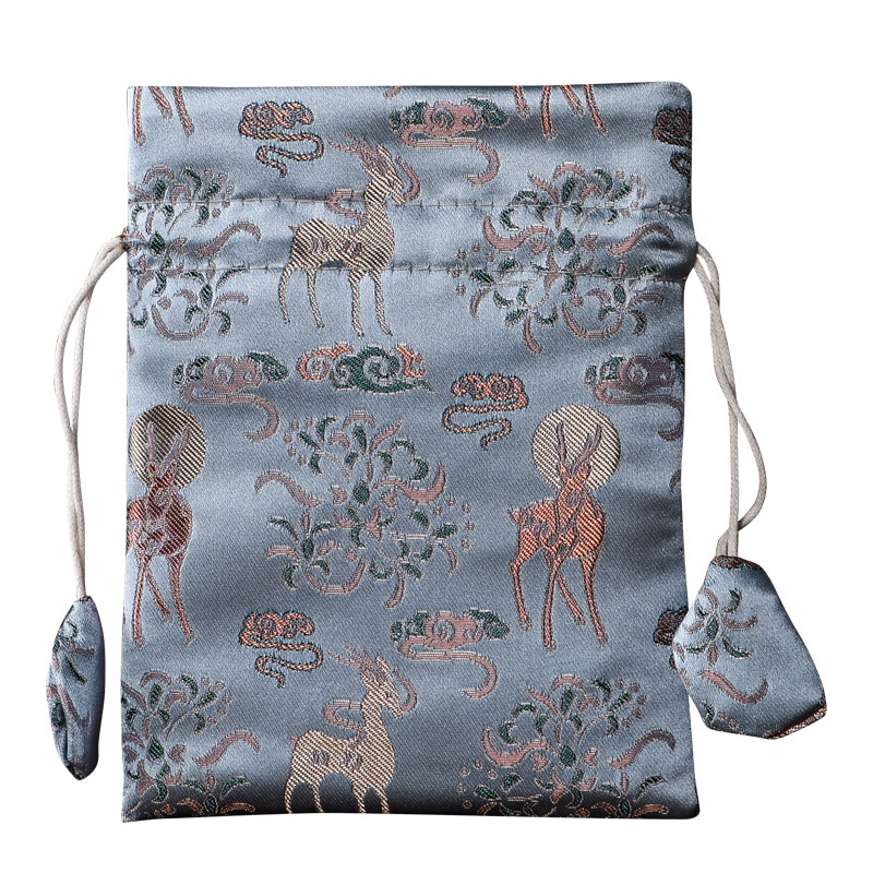 Brocade high-end jewelry bag, antique bracelet bag, Chinese brocade pouch, small cloth bag, lucky bag, Buddhist bead bag, bead playing bag