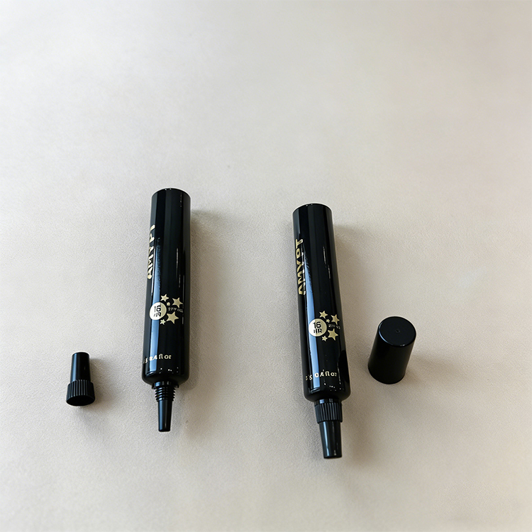 Custom 12ml Black PE Plastic Fine-Tip Squeeze Tube