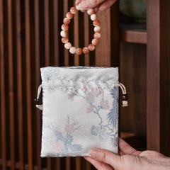 Jewelry pouch, brocade pouch, antique bracelet pouch, drawstring bag, jewelry gift packaging cloth bag