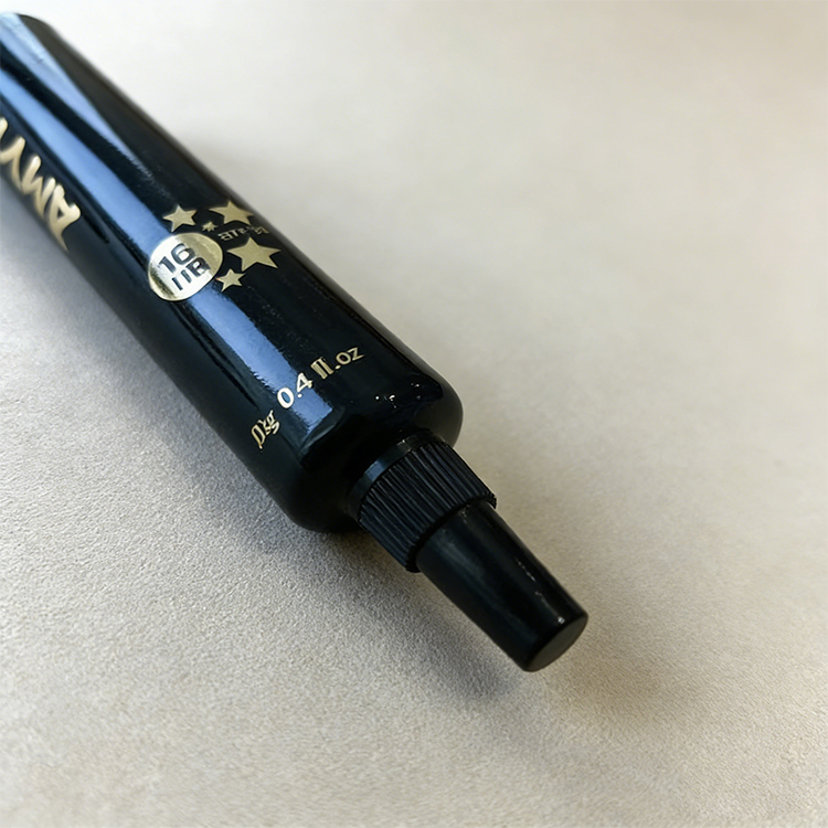 Custom 12ml Black PE Plastic Fine-Tip Squeeze Tube