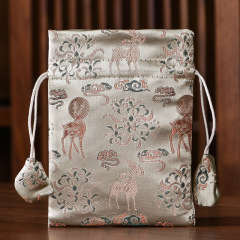 Brocade high-end jewelry bag, antique bracelet bag, Chinese brocade pouch, small cloth bag, lucky bag, Buddhist bead bag, bead playing bag
