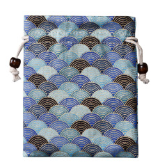 Double-layer cotton and linen jewelry bag, drawstring bag, Buddhist bead bracelet bag, antique storage bag, bracelet and jewelry playing bag
