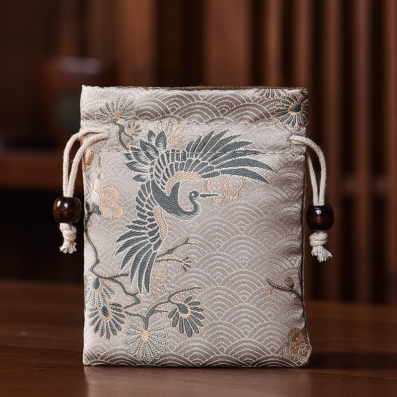 Jewelry pouch, brocade pouch, antique bracelet pouch, drawstring bag, jewelry gift packaging cloth bag