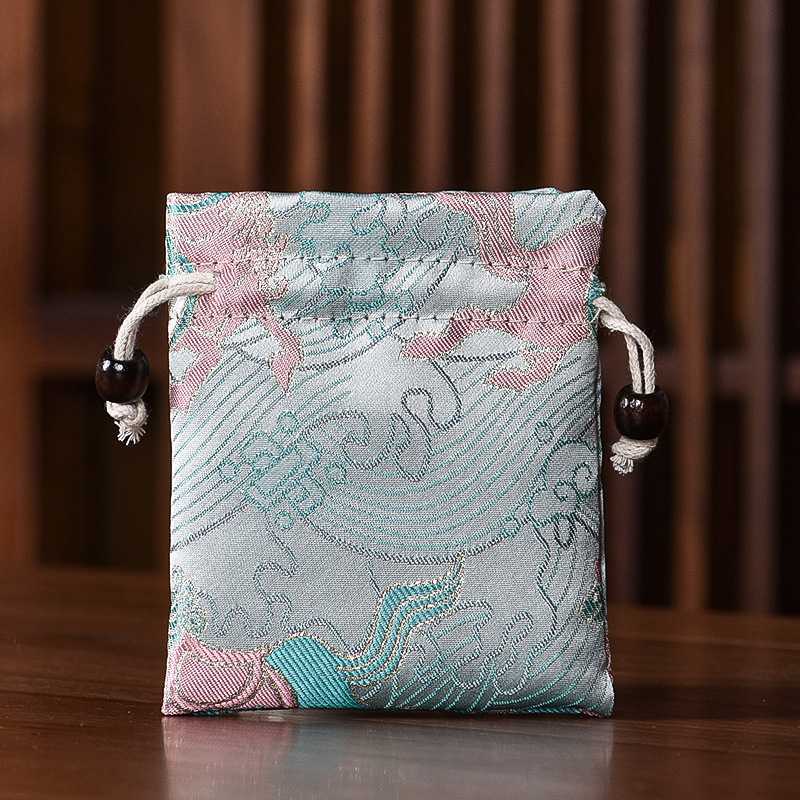 Double-layer jewelry bag, walnut bag, Buddhist bead and bracelet bag, bead polishing bag, bracelet and necklace bag, Chinese-style cloth bag