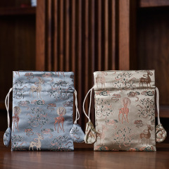 Brocade high-end jewelry bag, antique bracelet bag, Chinese brocade pouch, small cloth bag, lucky bag, Buddhist bead bag, bead playing bag