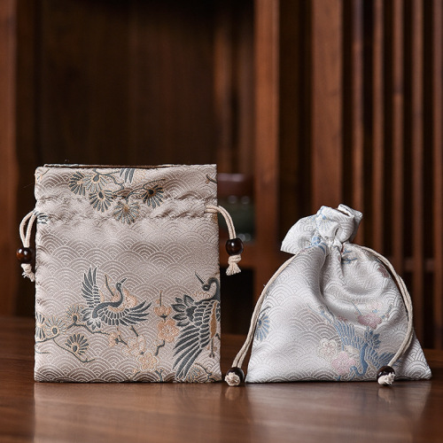 Jewelry pouch, brocade pouch, antique bracelet pouch, drawstring bag, jewelry gift packaging cloth bag
