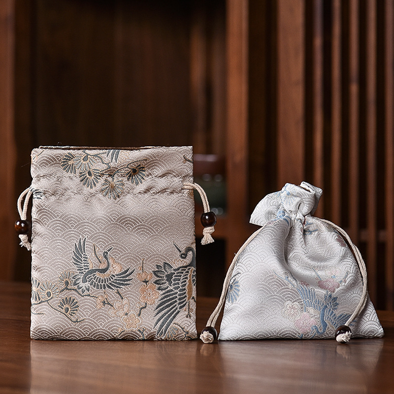 Jewelry pouch, brocade pouch, antique bracelet pouch, drawstring bag, jewelry gift packaging cloth bag