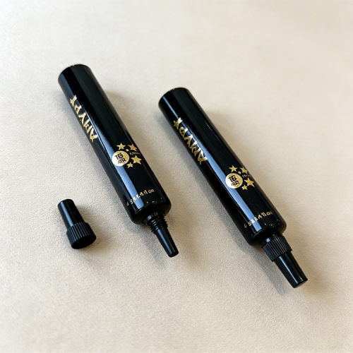 Custom 12ml Black PE Plastic Fine-Tip Squeeze Tube