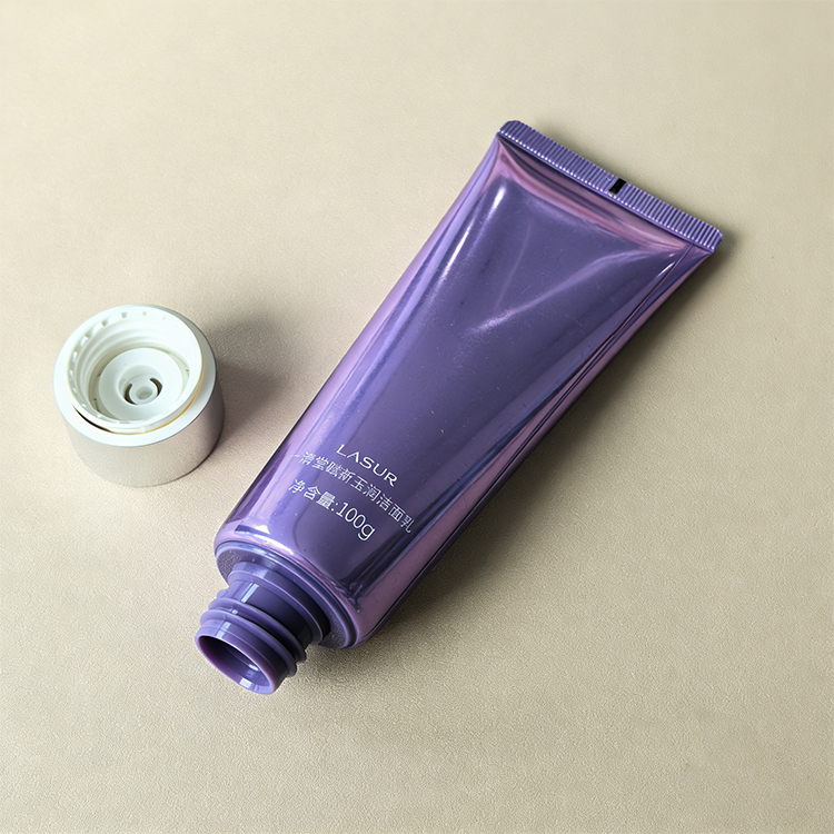 100ml Purple PE Squeeze Tube with Screw Cap