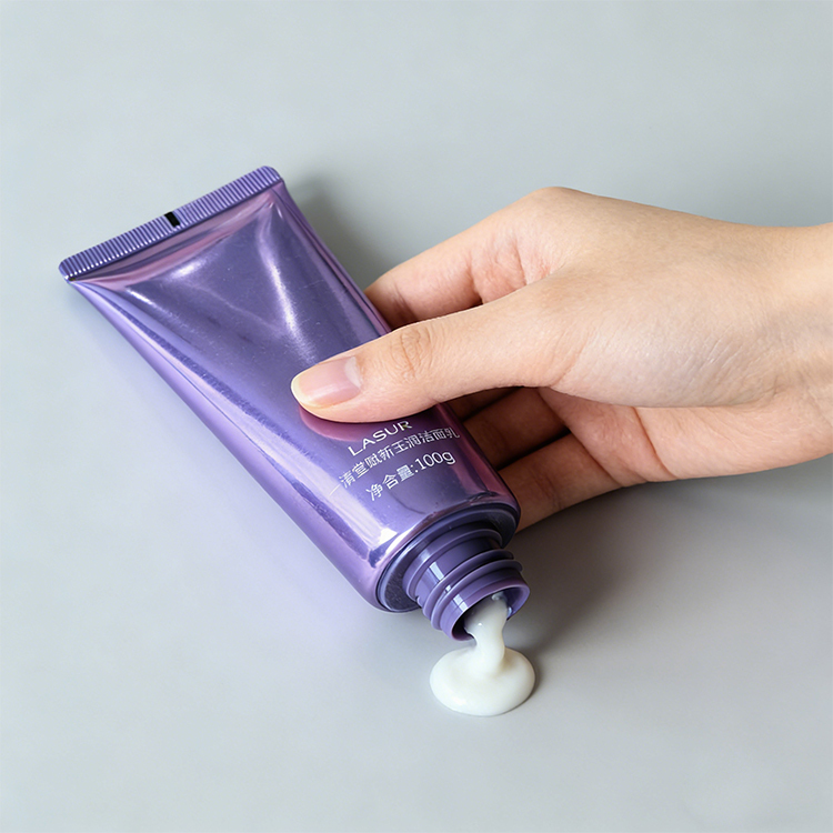 100ml Purple PE Squeeze Tube with Screw Cap