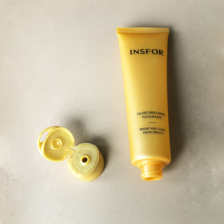 100ml Yellow PE Plastic Squeeze Tube with Flip Cap