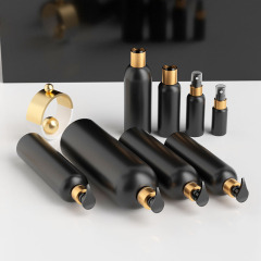 Black HDPE Plastic Cosmo Round Bottles 30ml-1000ml
