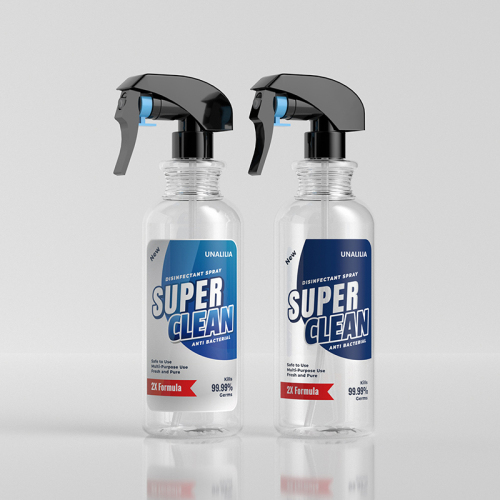 Clear PET Plastic Trigger Spray Bottle 500ml 16.9oz