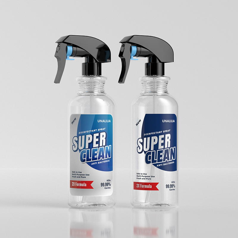 Clear PET Plastic Trigger Spray Bottle 500ml 16.9oz