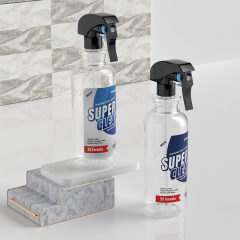 Clear PET Plastic Trigger Spray Bottle 500ml 16.9oz