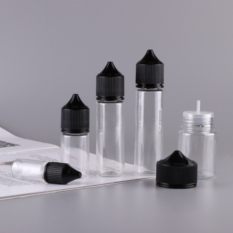 10ML~120ML Clear/Black PET Aromatherapy Bottle with Child Resistant Cap