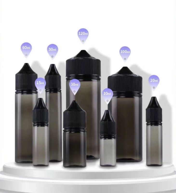 10ML~120ML Grey PET Aromatherapy Bottle with Child Resistant Cap