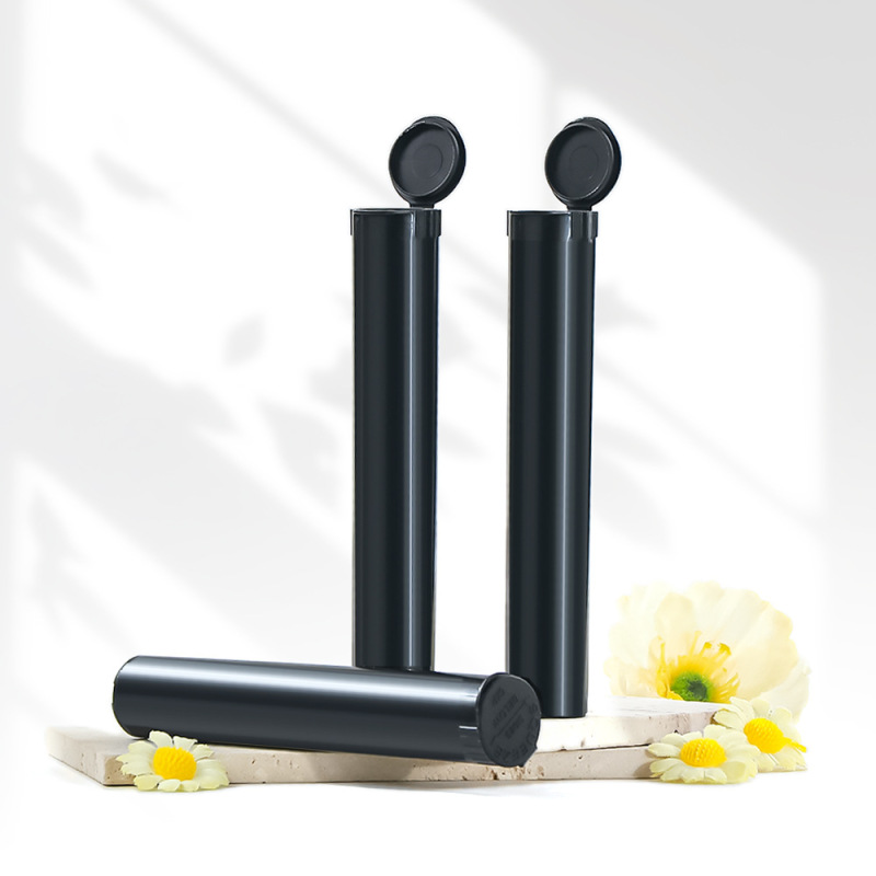 Black Pre Pop Top Roll Child Resistant Tubes (19*117mm)