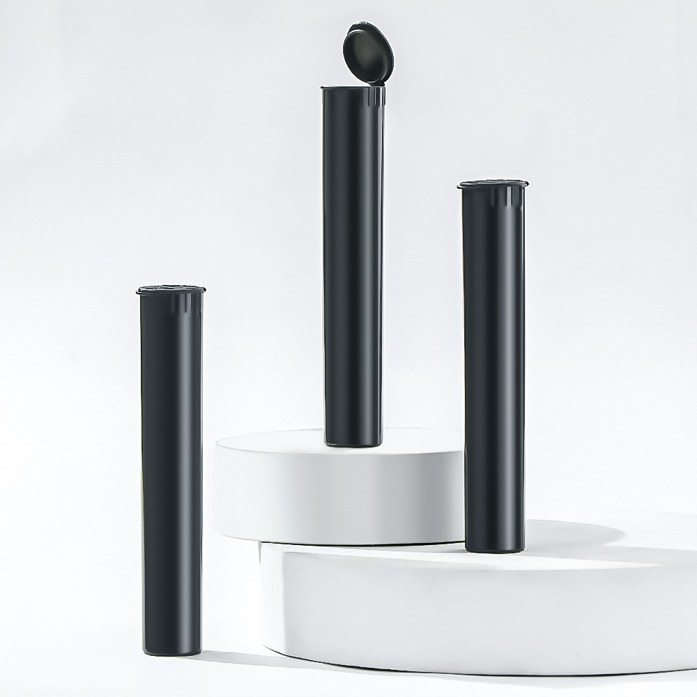 Black Pre Pop Top Roll Child Resistant Tubes (19*117mm)