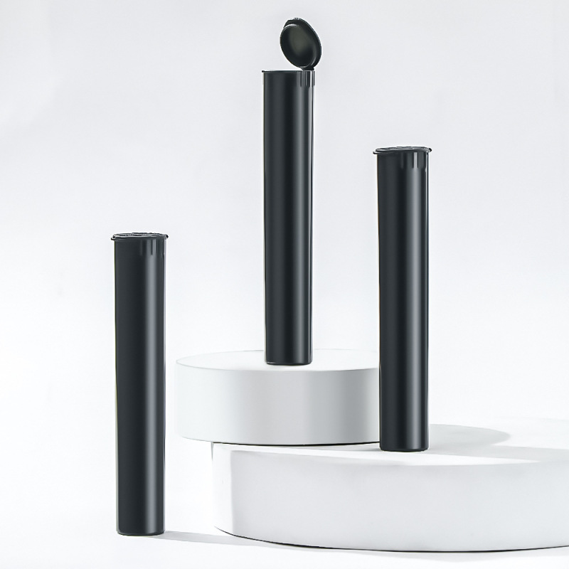 Black Pre Pop Top Roll Child Resistant Tubes (19*117mm)