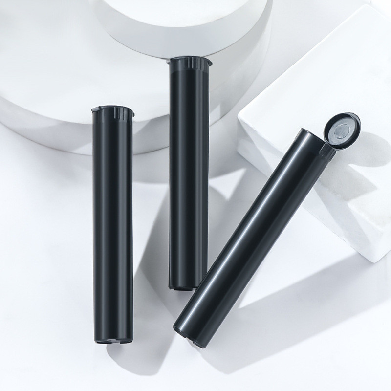 Black Pre Pop Top Roll Child Resistant Tubes (19*117mm)