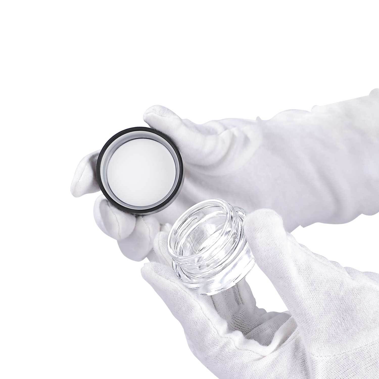 5g 7g 9g Clear Child-Resistant Safety Glass Jars