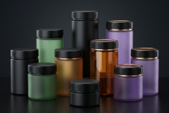 60-350ml Plastic Straight-Sided Round Jar