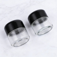 70-180ml Clear Round Glass Jar with Child Resistant Push-and-Turn Lid