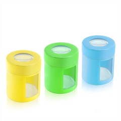 1-4oz Glass Round Jars with Window Design & Child-Resistant Lid