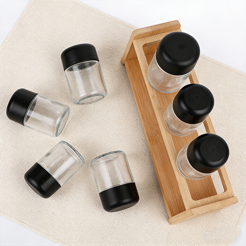 70-180ml Clear Round Glass Jar with Child Resistant Push-and-Turn Lid