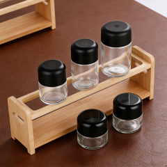 70-180ml Clear Round Glass Jar with Child Resistant Push-and-Turn Lid