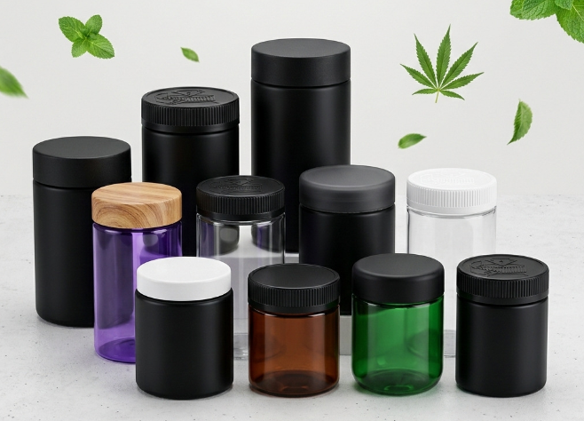 60-350ml Plastic Straight-Sided Round Jar