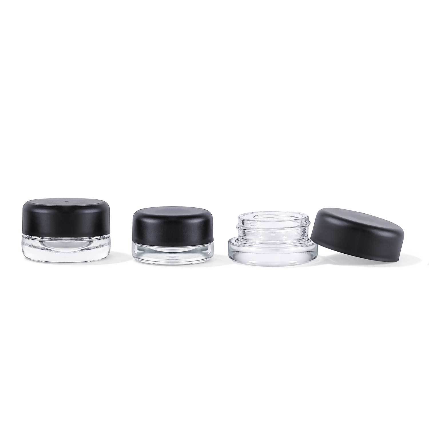 5g 7g 9g Clear Child-Resistant Safety Glass Jars