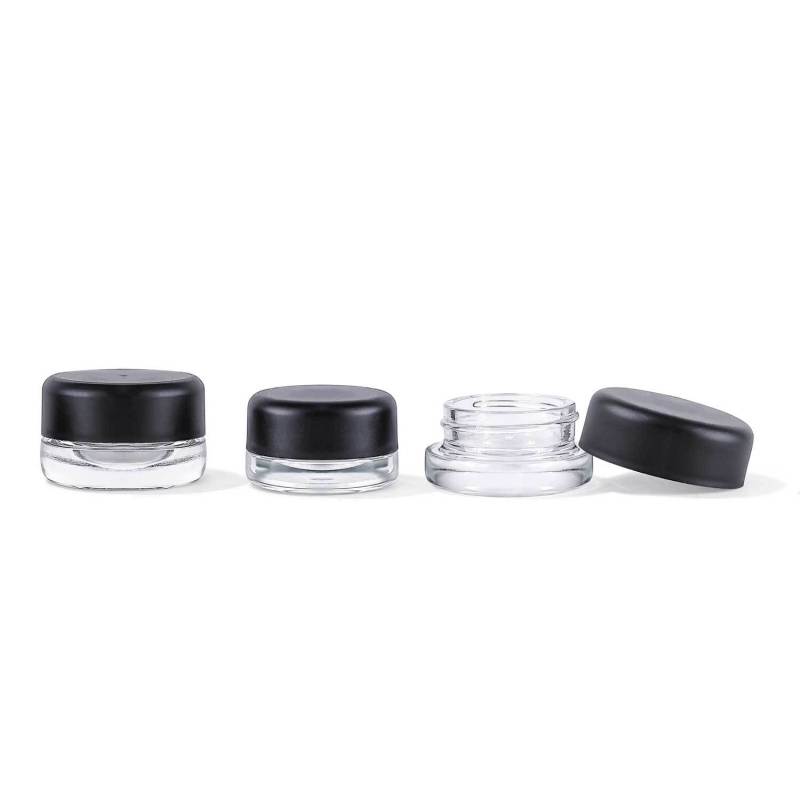 5g 7g 9g Clear Child-Resistant Safety Glass Jars