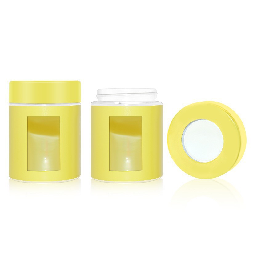 1-4oz Glass Round Jars with Window Design & Child-Resistant Lid